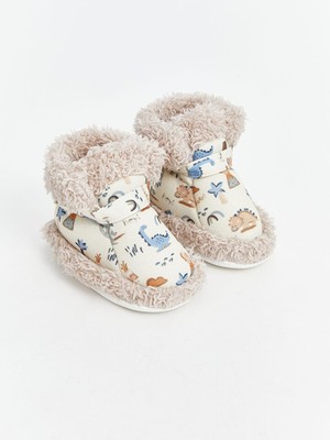 Baskılı Pelüş Erkek Bebek Ev Botu