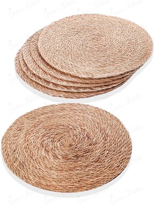 Dekoratif Modern 35 cm Hasır Amerikan Servis 1 Adet ROYALEKS-BLSSGS35