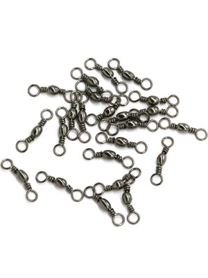 Tabaş Balıkçılık Aksesuarları 100 Adet Rulman Fırdöndü Varil Deniz Balığı Kanca Cazibesi Model 12#  14MM Hattı Konektörü Mal Sazan Balıkçılık Aracı Haddeleme Fırdöndüler Rulman Kanca