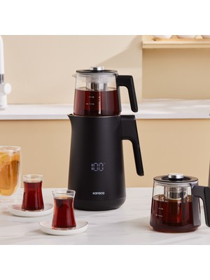 Karaca Cool Touch 1502 Çift Cidarlı Dijital Ekran Çay Makinesi Black