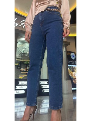 Butik Exvoto İS24K2276 Mom Jean Gold Detaylı
