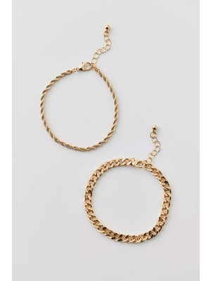 Basics Altın Rengi Bileklik Seti