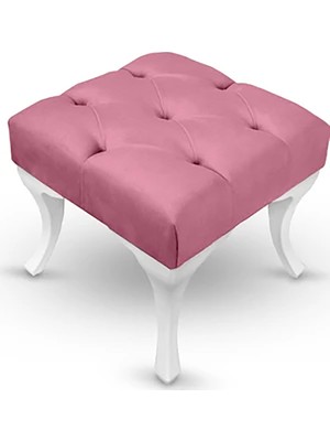 Dzgn Home Kapitoneli Kapıönü Ayak Ucu Bench Puf Makyaj Koltuğu– 45  x  45  cm