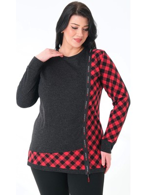 Lady Majestic Kadın Büyük Beden Sweatshirt