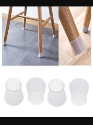 Rozia Ayak Koruyucu 12 Adet Masa Sandalye Ayağı Silikon Zemin Parke Yer Koruyucu