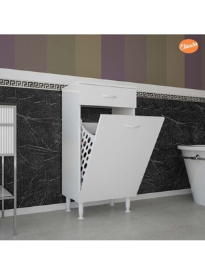 Modilayn Çok Amaçlı Dolap Sepetli Kirli Çamaşır Dolabı Mutfak Dolabı Banyo Dolabı