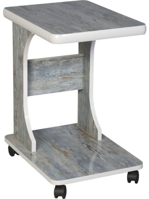 Eliusta Tekerlekli C Yan Sehpa Ofis Sehpası Laptop Sehpası  Mdf Koltuk Yanı Sehpa