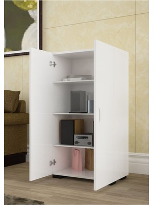 Modilayn Çok Amaçlı Dolap Banyo Dolabı Mutfak Dolabı Kiler Kapaklı Raflı