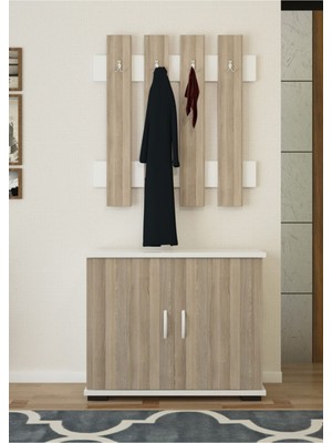 Modilayn Portmanto Takım Ayakkabılık Vestiyer Askılıklı Ayakkabılık Dolabı