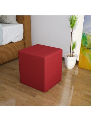 Modilayn Kare Puf Ahşap Iskeletli Kadifemsi Kumaşlı ARD-701