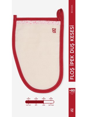 Ruiada +80 Factor Kırmızı Kalın Banyo Duş Kesesi Peeling Eldiveni