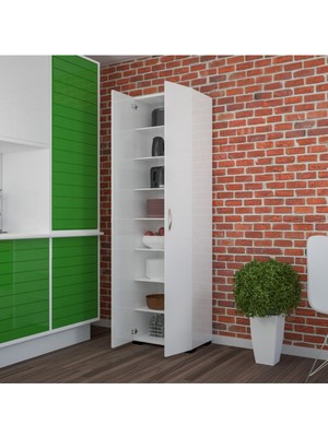 Modilayn Çok Amaçlı Dolap Mutfak Dolabı Banyo Dolabı Çocuk Odası Dolabı 8 Raflı Dolap