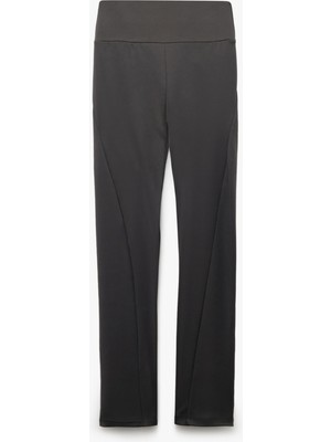 Koton Yüksek Bel Dikiş Detaylı Düz Paça Spor Tayt