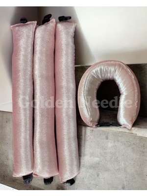 Golden Needle Saç Sosisi Şekillendirici Bigudi Isısız Saç Şekillendirici Bigudi 3 Adet Pembe