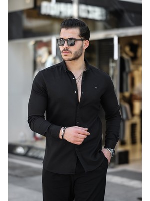Çıtçıtlı Slim Fit Kot Gömlek