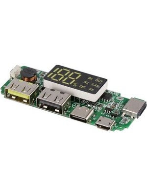 Çift USB 5V 2.4A Led'li Micro Type-C Powerbank Modülü