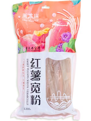 YU LONG SHAN Tatlı Patatesli Geniş Erişte 300 gr Çin Menşeli Pratik Kullanım İçin