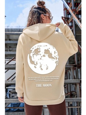 Unisex The Moon Baskılı Sweatshirt