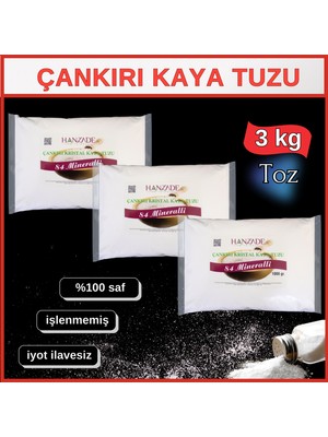Çankırı Kaya Doğal Öğütülmüş Kaya Tuzu 3 kg