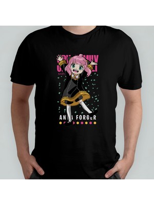Pixxa Spy x Family Anya  %100 Pamuklu Bisiklet Yaka T-Shirt Model 1