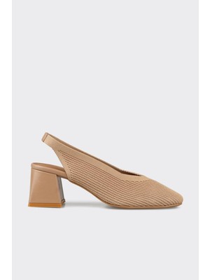 Elle Naturel Kadın Topuklu Ayakkabı