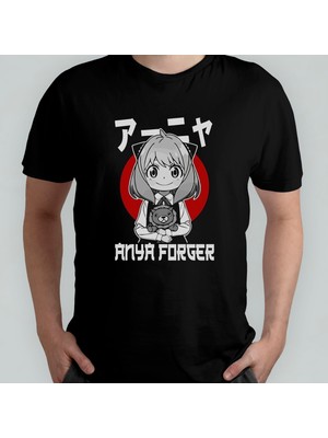 Pixxa Spy x Family Anya  %100 Pamuklu Bisiklet Yaka T-Shirt Model 3