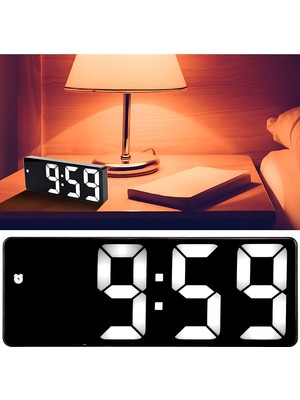 Art Nest  LED Ekran USB Güç Dijital Aynalı Masa Saati