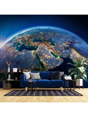 Uzaydan Dünya Görünüm Duvar Kağıdı