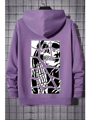 Only Trendwear Unisex Skullcracked Baskılı Sweatshirt