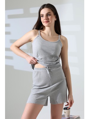 Dies Fitilli Ip Askılı Şortlu Takım 21789 Grimelanj