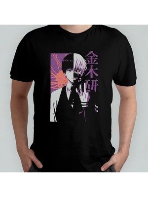 Pixxa Tokyo Ghoul %100 Pamuklu Bisiklet Yaka T-Shirt Model 5