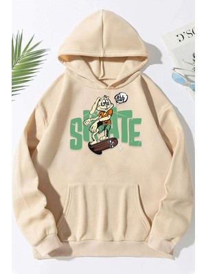 Only Trendwear Unisex All Day Rabbit Baskılı Sweatshirt