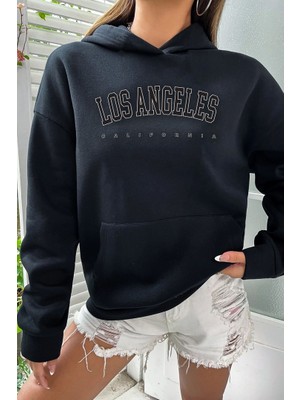 Only Trendwear Unisex Los Angles  Baskılı Sweatshirt