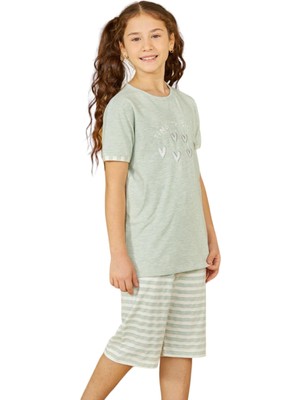 Weweus Yeşil Kız Çocuk Pijama Takımı 806