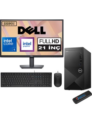 Dell Vostro 3030 mt Intel Core I5 12400 32GB Ddr5 512GB SSD 21.5" Fhd Windows 11 Pro Intel® UHD Graphics 730 Masaüstü Bilgisayar 21N3030I5EMEAP17 + Zetta USB Bellek