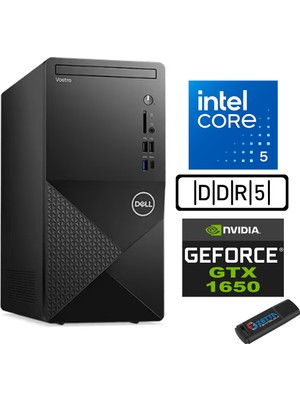 Dell Vostro 3030 mt Intel Core I5 12400 32GB Ddr5 2tb SSD Windows 11 Home Nvidia Nvidia GTX1650-4GB Masaüstü Bilgisayar N3030I5GTX1650H19 + Zetta USB Bellek