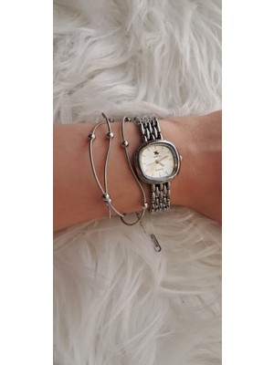 Stainless Steel Badelis Dorika Üçlü Silver Bileklik Çelik