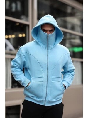 Yeni Sezon Unisex Ninja Ceket - Kapüşonlu, Maske Detaylı, Spor Ceket