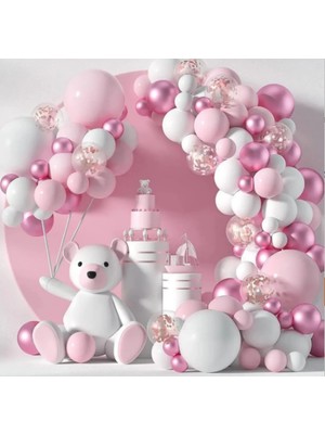 Zenviva Pembe-Beyaz Balon Seti