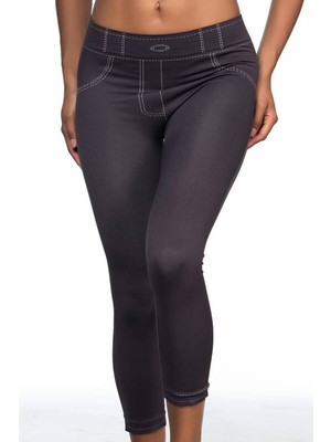 Hediye Çantam Dikişsiz Kot Desen Tayt 3801