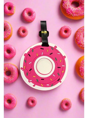 Boldy Donut Bavul Etiketi - Donut Valiz Etiketi - Çanta Etiketi - Bagaj Etiketi - Valiz Isimliği - Isimlik Etiket - Bavul Isimliği 1 Adet
