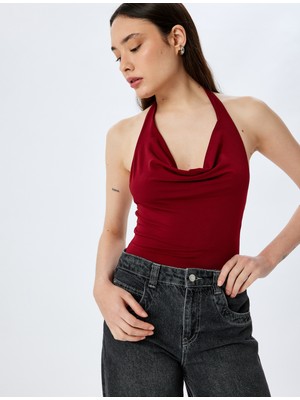 Koton Degaje Yaka Kolsuz Slim Fit Bluz