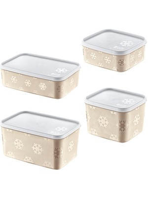 Smartware 4'Lü Set No Frost Saklama Kabı Latte (tüm boylar)