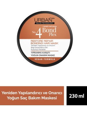 Urban Care No.4 Bond Plex Restore Repair Yıpranma Karşıtı Yoğun Onarım Maskesi 230 Ml-Vegan