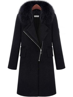 Kürk Yaka Kadın Kaban