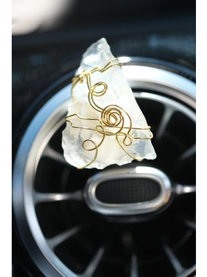 Tasarım Arabam Kristal Kuvars Doğal Taş Ham Parça Tel Sarmalı Klima Kokusu