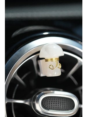 Kristal Kuvars Mantar Tel Sarmalı Doğal Taş Klima Süsü