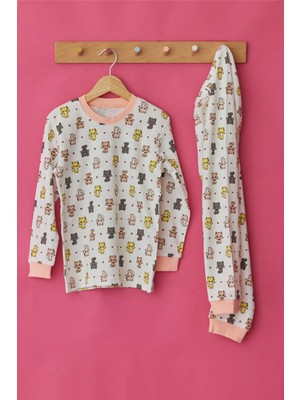 Bony Socks Kız Çocuk Kedi Baskılı Pijama Takımı