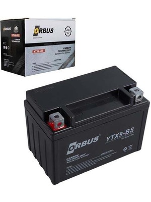 Orbus Ytx9-Bs 12V 9A Motosiklet Aküsü (150 x 86 x 107 Mm) (2.9kg)
