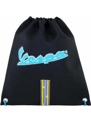 Vespa Ipli Sırt Çantası, V-Stripes Motifli / Pıaggıo